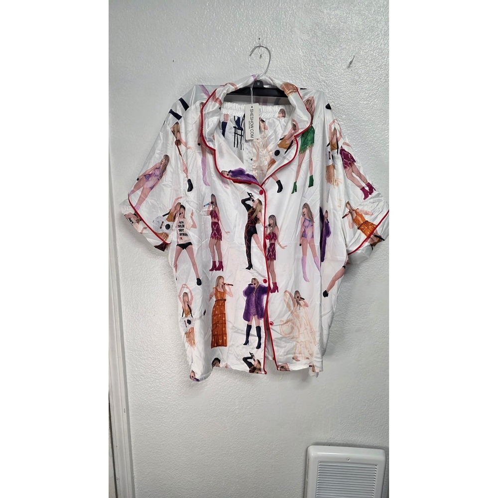 Sheshow Eras Tour Pajama Set Womens xxl White NWOT